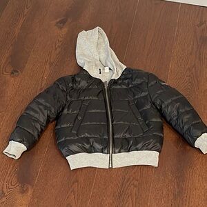 Burberry Black and Gray Kids Puffer Jacket